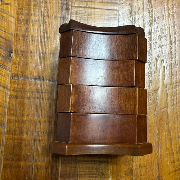 The Bombay Company Vintage Stacked Swivel Drawer Wooden Jewelry/Trinket Box - Picture 11 of 13